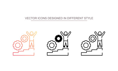 Success Catalyst icon design with white background stock illustration