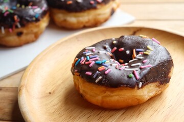 Chocolate donut baked bakery homemade