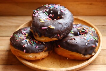 Chocolate donut baked bakery homemade