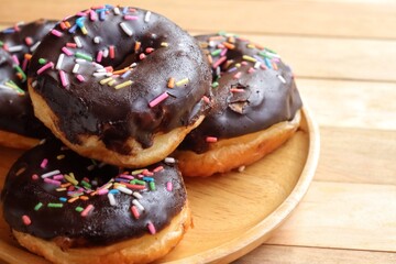 Chocolate donut baked bakery homemade