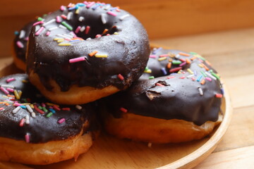 Chocolate donut baked bakery homemade