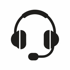 headphones icon on white background