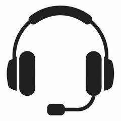 headphones icon on white background