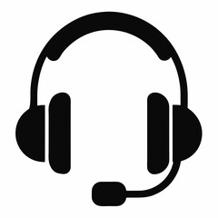 headphones icon on white background