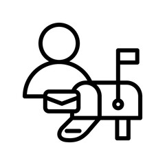 Mail box icon design template SVG