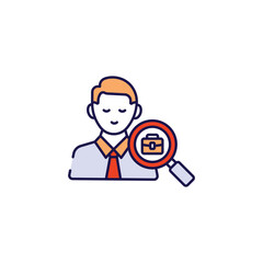 Opportunity Seeker icon design with white background stock illustration
