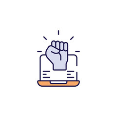 Empowerment Architect icon design with white background stock illustration