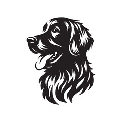 Golden Retriever Vector - Minimalist Golden Retriever Silhouette - Illustration of Golden Retriever.