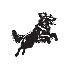 Golden Retriever Vector - Minimalist Golden Retriever Silhouette - Illustration of Golden Retriever.