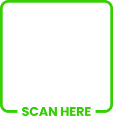 Fototapeta premium Green scan here frame 