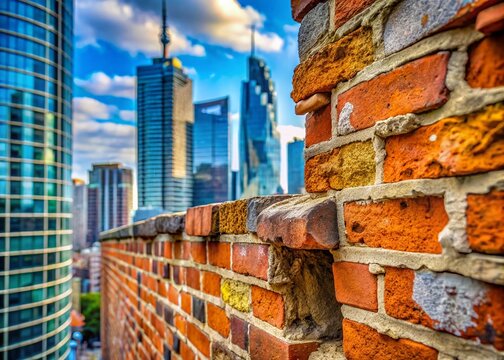 Urban Architectural Contrast A Macro Look at Aged Brick and Modern Architecture in Torontos Dynamic Landscape