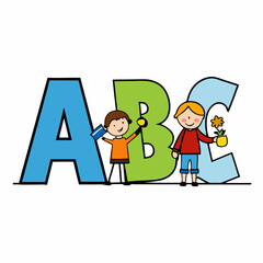 kids and alphabet