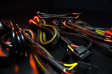 new powerful computer power supply and a set of reinforced wires with connectors