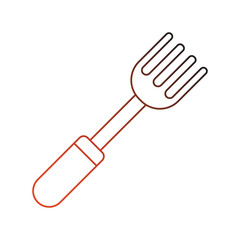 fork gradient outline icon with white background vector stock illustration