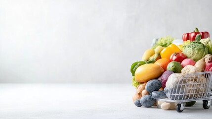 Fresh Produce in Shopping Cart