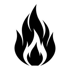 Flame and Fire Icon Set in Flat Style for Logos and Design