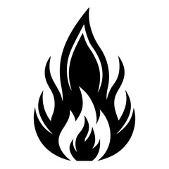 Flame and Fire Icon Set in Flat Style for Logos and Design
