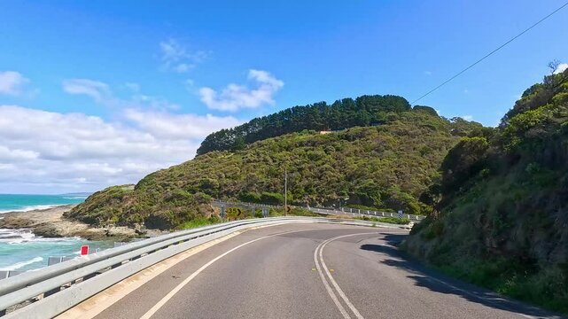 Scenic Drive Along Great Ocean Road, Australia