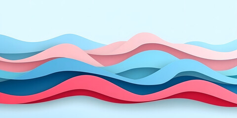 Abstract Waves: Paper Art Design