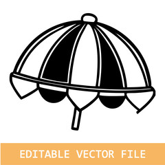 silhouettes  beach umbrella
