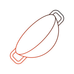 wok gradient outline icon with white background vector stock illustration