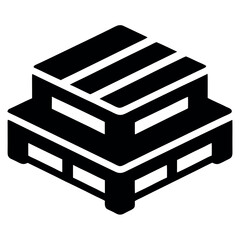 Pallet Icon Silhouettes Set vector design