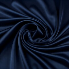 Obraz premium Royal Blue Fabric: A captivating close-up showcases the swirling folds of luxurious royal blue fabric, revealing the intricate textures and elegant sheen of the material.