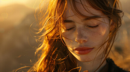 Mountain Meditation: Golden Light, Deep Breath, Cinematic Landscape, Emotional Peak