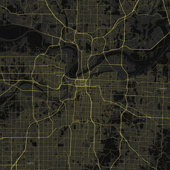 Kansas City, Missouri, United States Road Map 