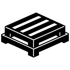 Pallet silhouette vector icon set design