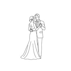 Fototapeta premium Couple dancing passionately on their wedding day during first dance 