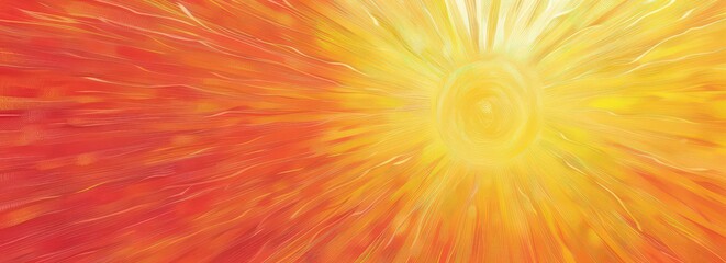 Fototapeta premium Abstract representation of a bright sun radiating warmth and energy.