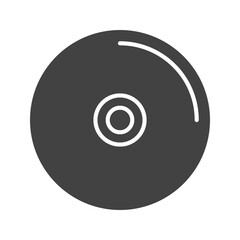 Music CD icon vector image. Suitable for mobile apps, web apps and print media.