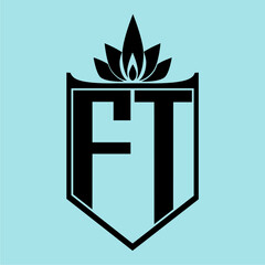 FT Logo with Elegant Crown Symbol and Shield