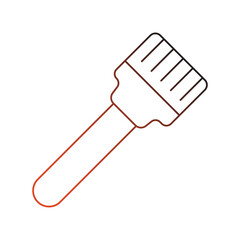 brush gradient outline icon with white background vector stock illustration