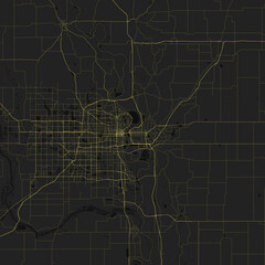 Fototapeta premium Omaha, Nebraska, United States, City Street Map