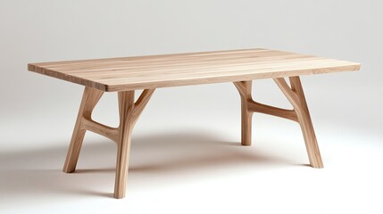 Light wooden kitchen table without unnecessary items 