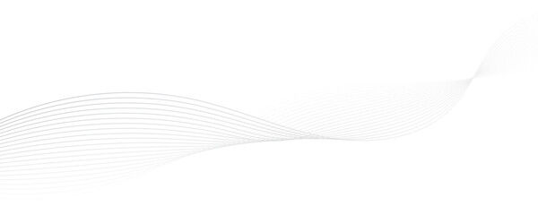 Abstract gray wave blend lines design on transparent background. Vector wave curve lines design for banner, presentation, wallpaper and business.