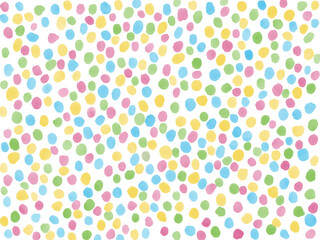 手描き背景　ドット　カラフル