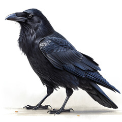 Fototapeta premium raven on a white background