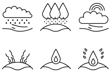 Runoff Line Art Illustration Simple Design for Creative Artwork  