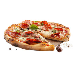 New York Style Pizza, cut out, isolated on transparent background