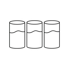 glasses lineal icon with white background vector stock illustration