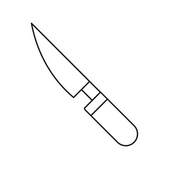 knife lineal icon with white background vector stock illustration