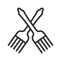 Fork icon vector image. Suitable for mobile apps, web apps and print media.