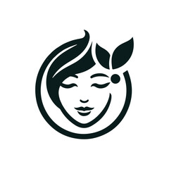Spa logo simple Woman face logo icon vector Woman face logo