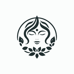 Spa logo simple Woman face logo icon vector Woman face logo