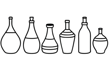 Sake Line Art Illustration Creative Design for Artistic Projects 