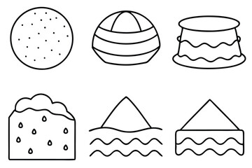 Sand Line Art Illustration Detailed Drawing for Artistic Projects  