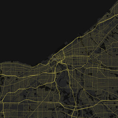 Cleveland, Ohio, United States, City Street Map
